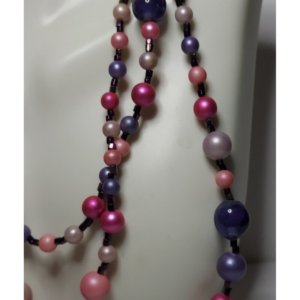 Necklace Variety Colors Sizes Beads 54" - Picture 2 of 2